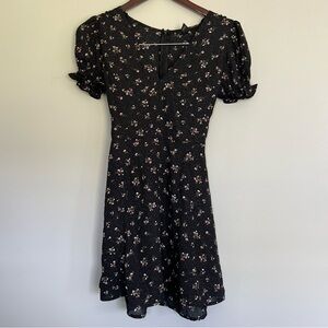 Forever 21 Floral Black Mini Dress